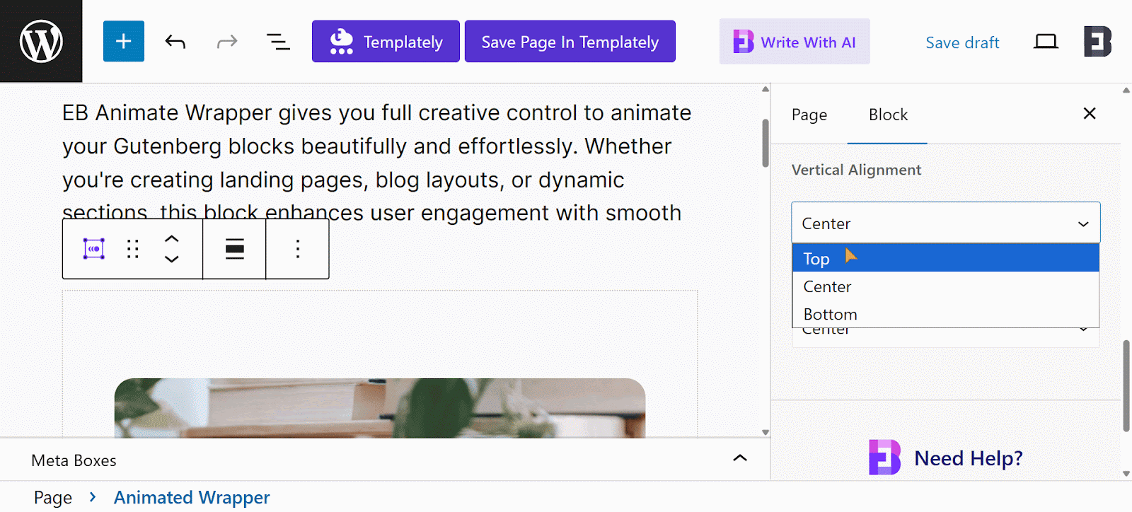 EB Animated Wrapper 7 Alignment