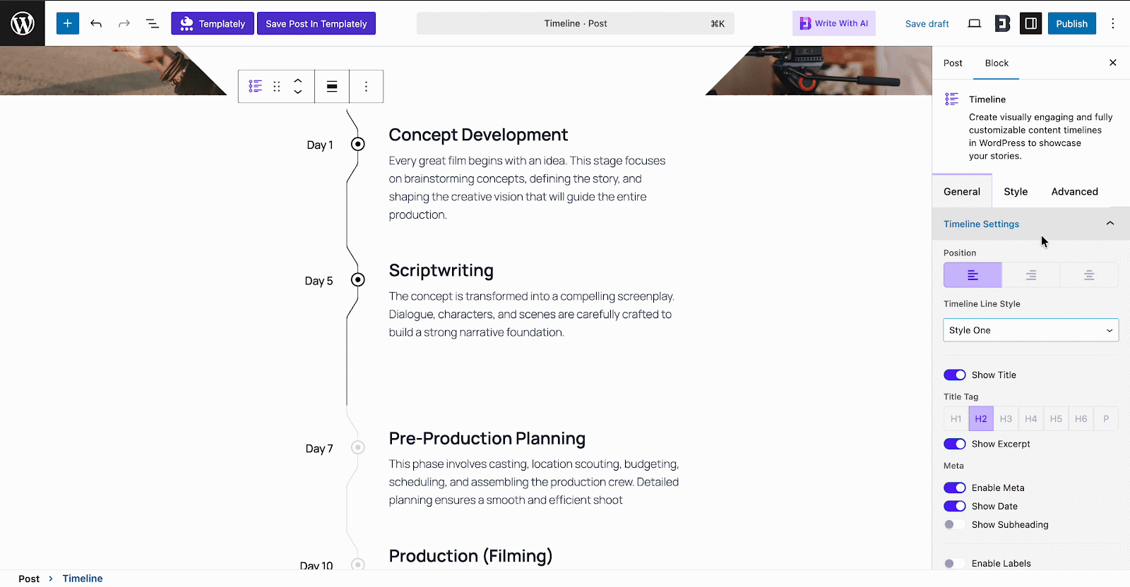 How to Configure Timeline Block in Gutenberg (Step-by-Step Guide) 5 How to Configure Timeline Block in Gutenberg (Step-by-Step Guide)