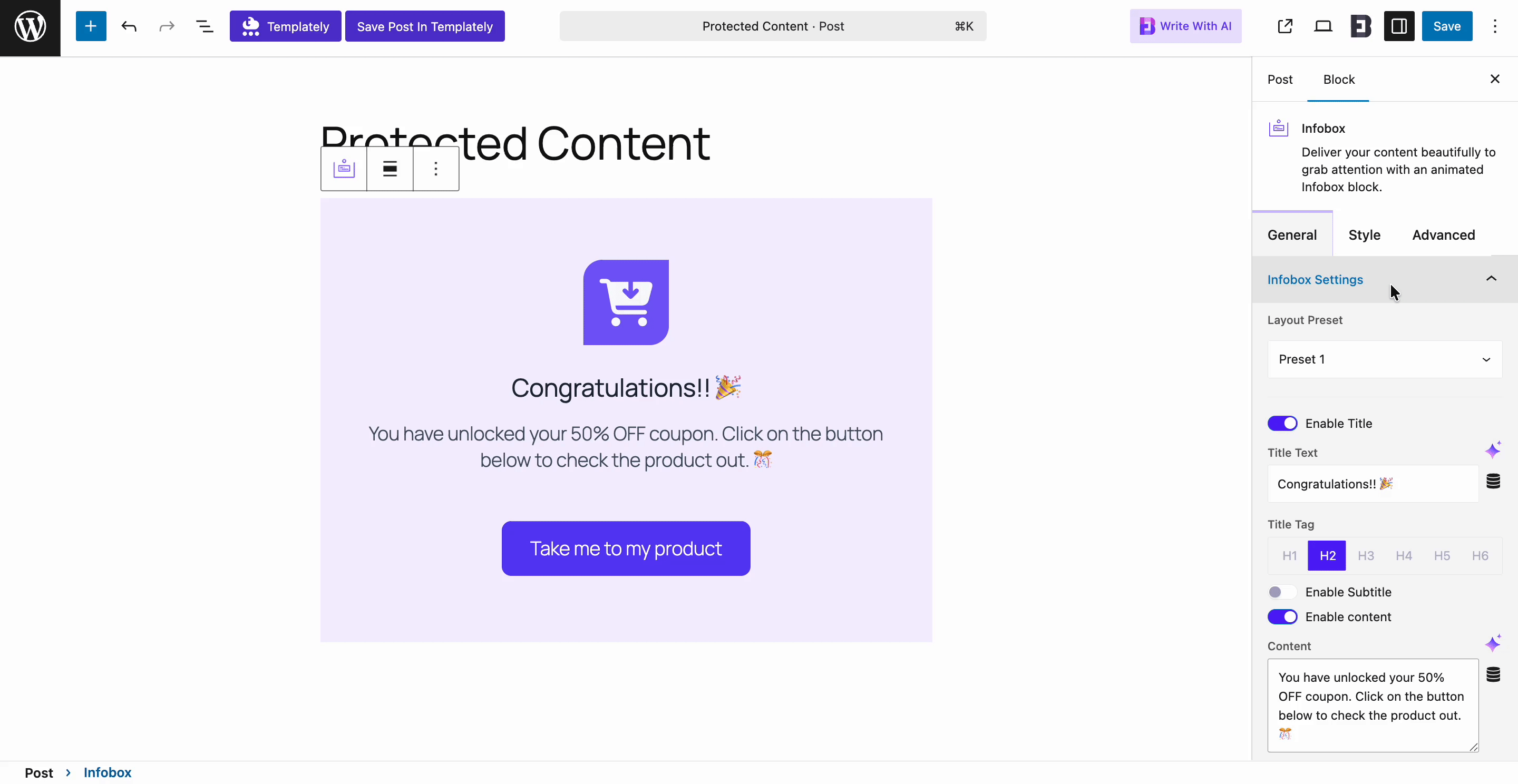 EB Protected Content 1 Enable EB Protected Content