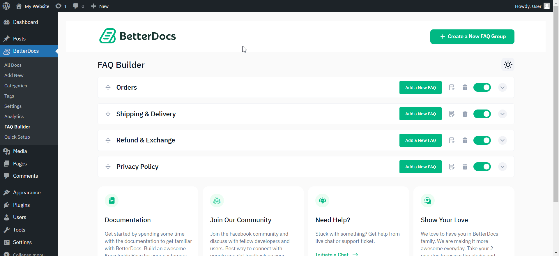How to Create a Knowledge Base in Gutenberg Website 5 BetterDocs FAQ Block