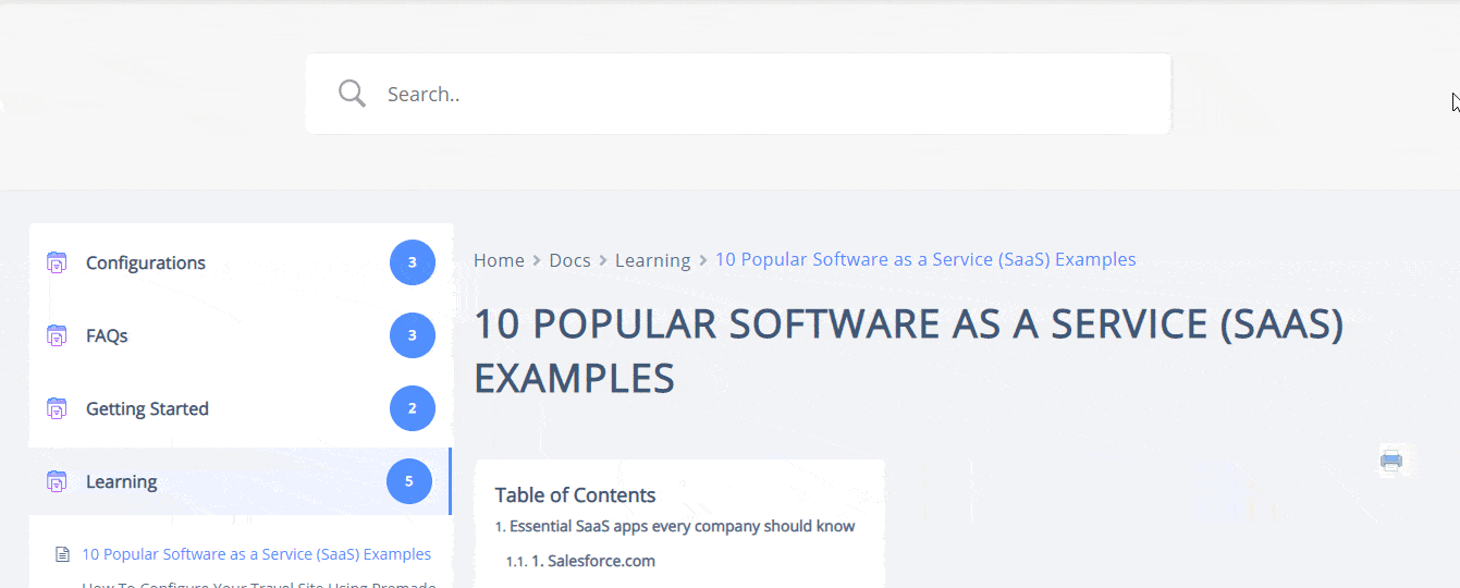 How to Create a Knowledge Base in Gutenberg Website 7 BetterDocs Table of Contents Block