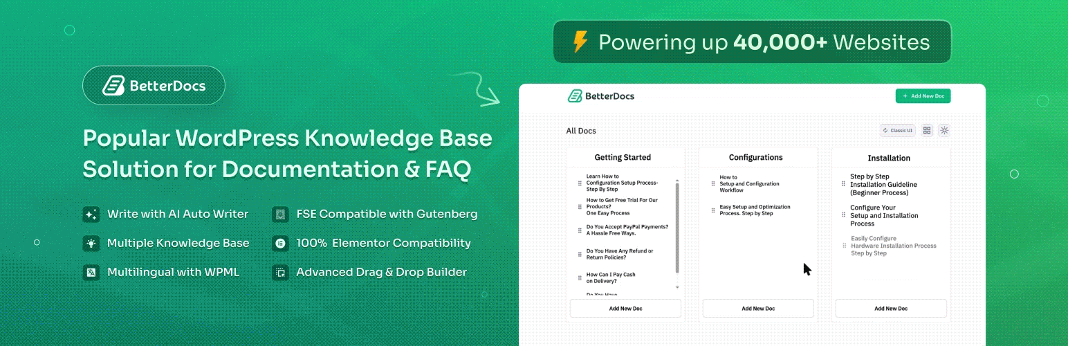 How to Create a Knowledge Base in Gutenberg Website 3 What Is BetterDocs & How Does It Work with Gutenberg?