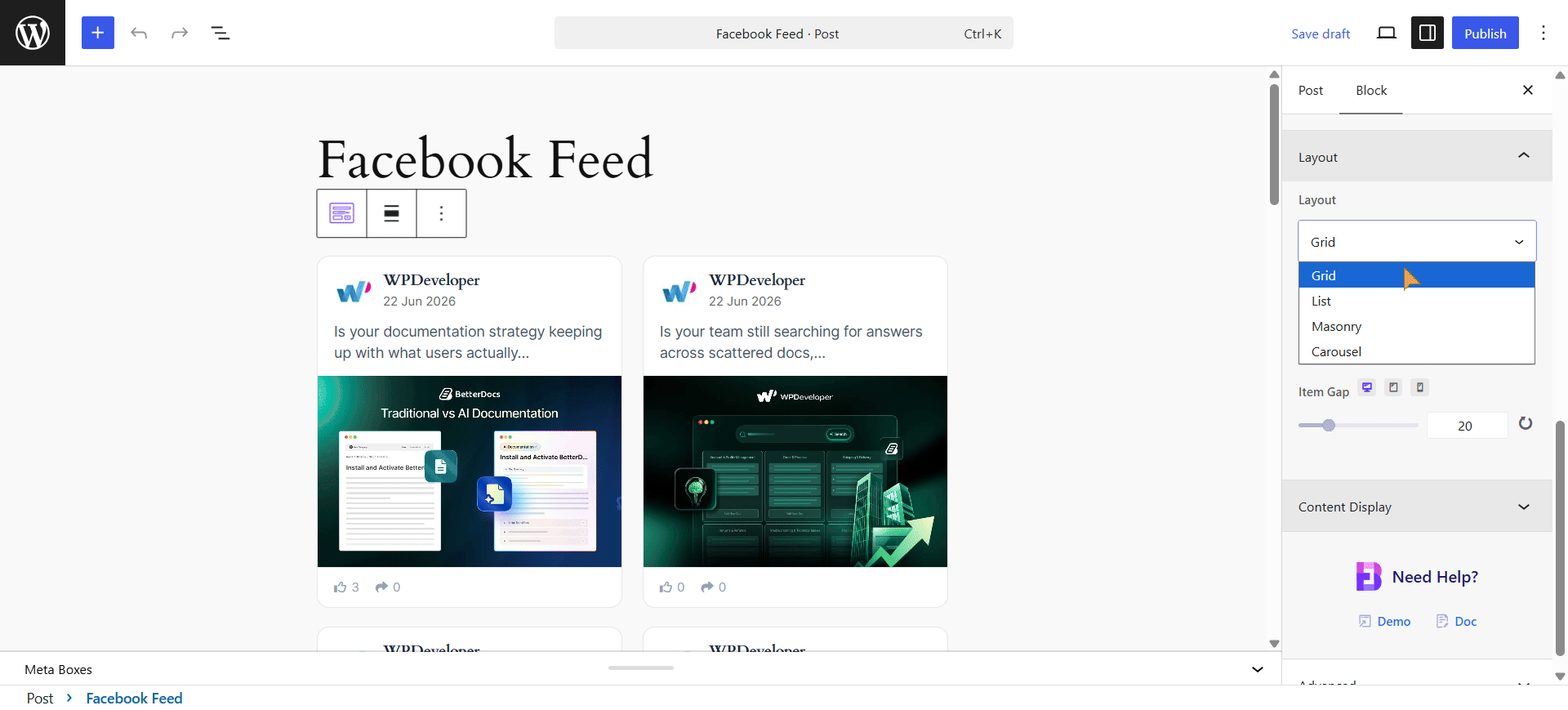 EB Facebook Feed 22 Layout