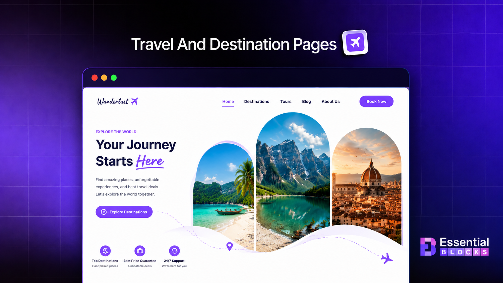 How to Create Image Masking & Morphing Effects in Gutenberg 10 Travel And Destination Pages