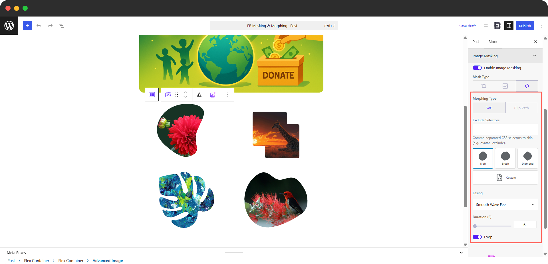 EB Image Masking And Morphing 10 Configure SVG Morphing
