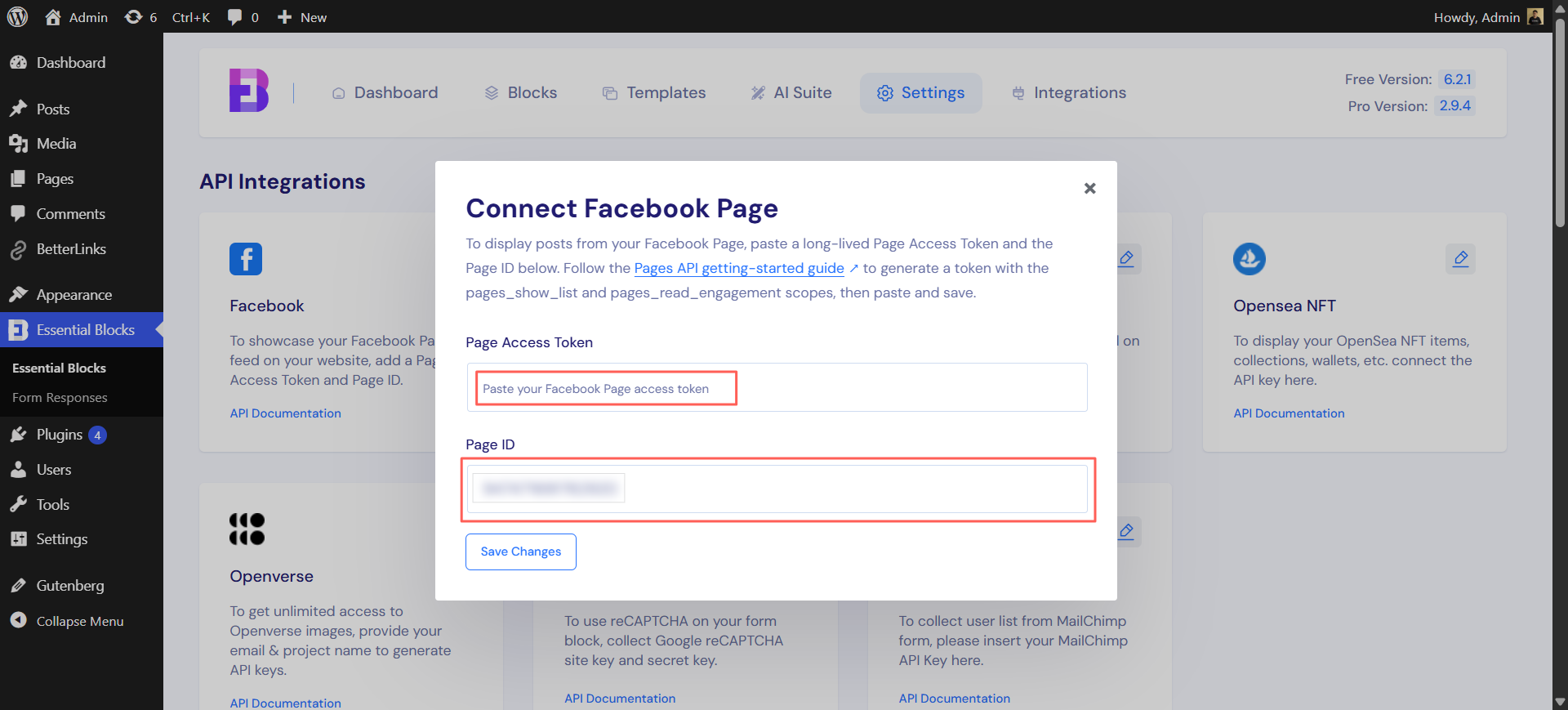 EB Facebook Feed 18 After clicking the Edit button, a pop‑up will appear.