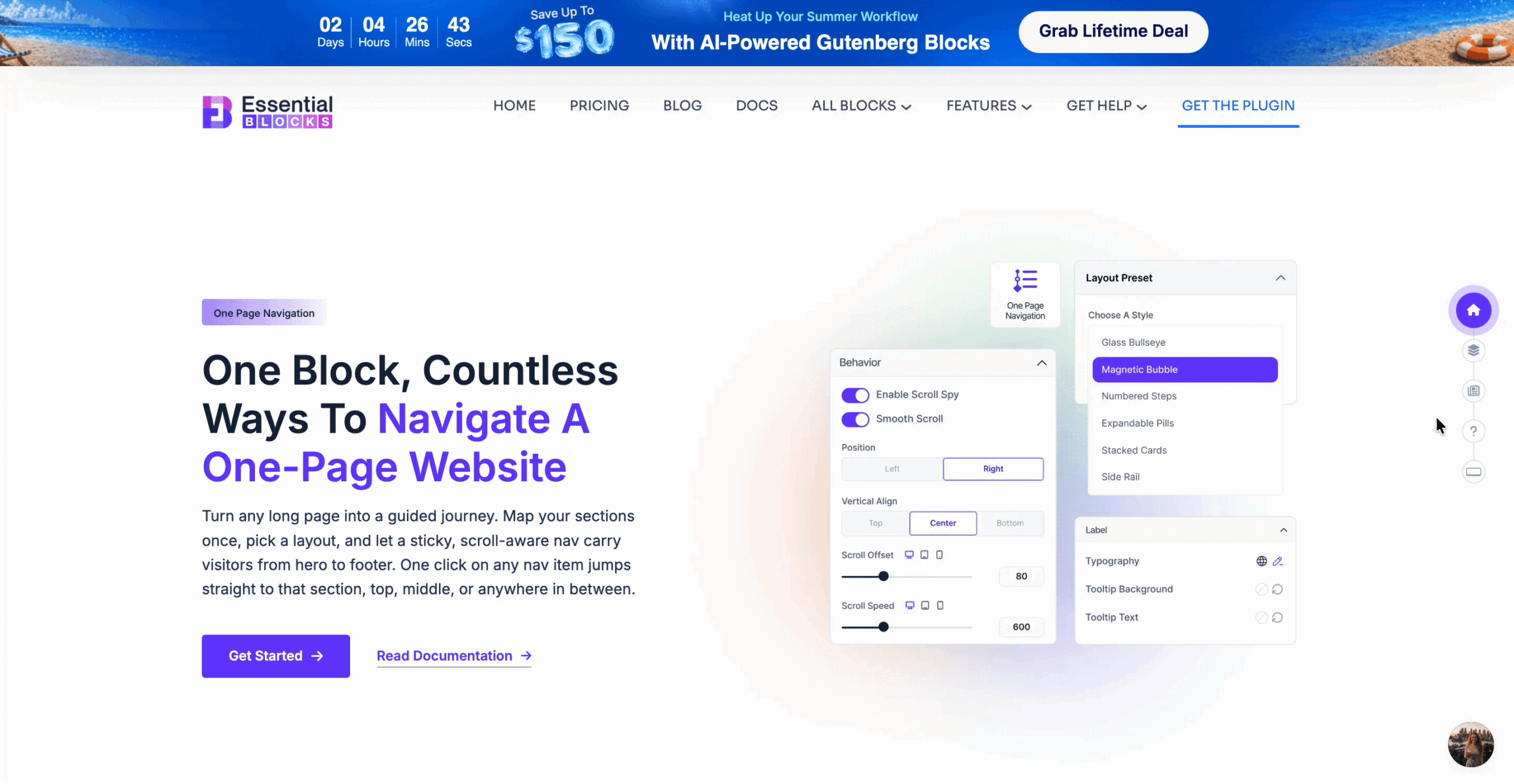 One Page Navigation in Gutenberg: Improve UX with Essential Blocks 2 Better User experience