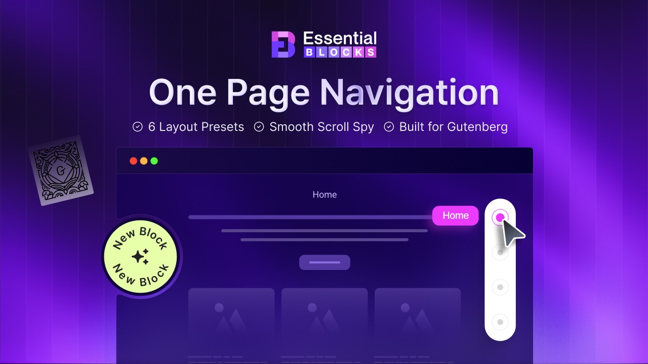 One Page Navigation in Gutenberg: Improve UX with Essential Blocks 2 One Page Navigation in Gutenberg: Improve UX with Essential Blocks