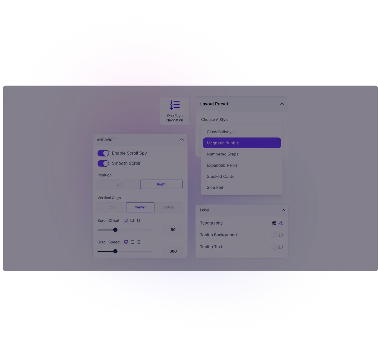 One-page navigation