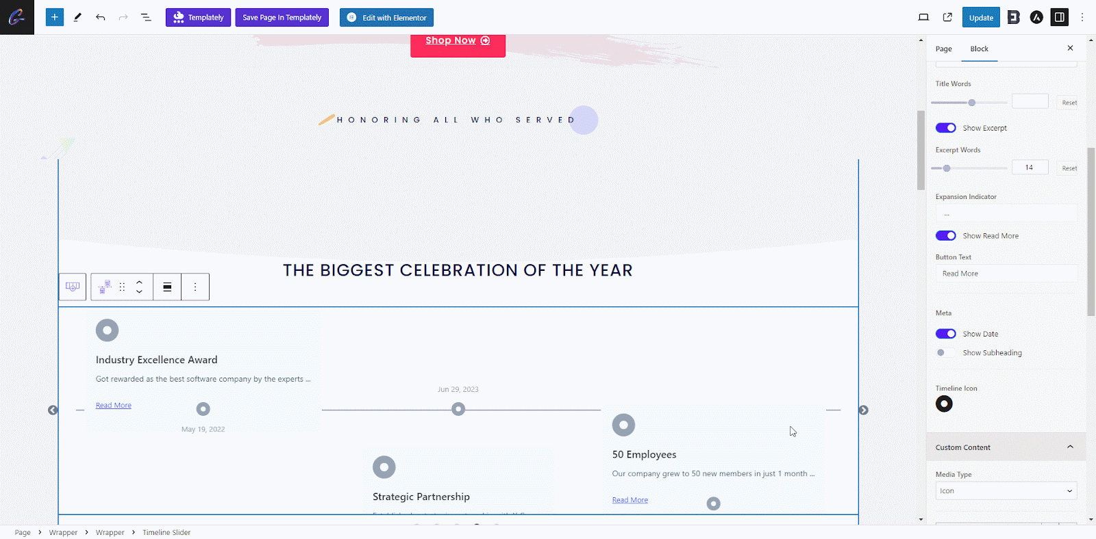 Timeline Slider