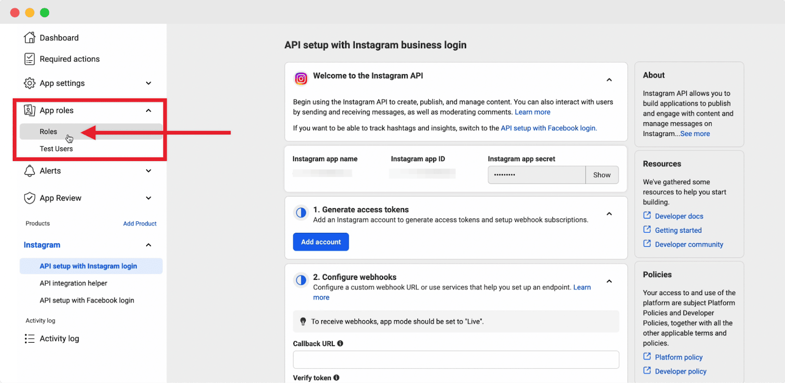 Generate Instagram Access Token