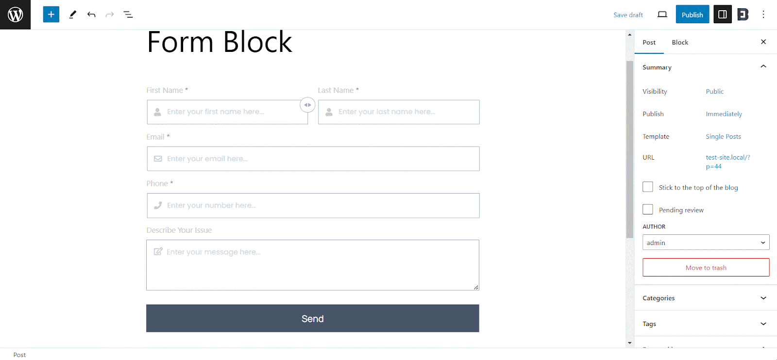 EB Form Block 6 Form Block