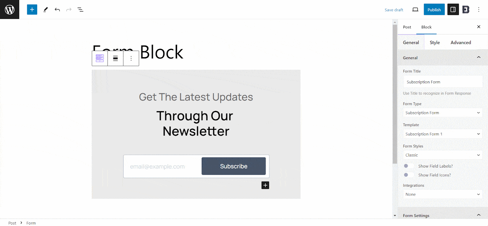 EB Form Block 9 Form Block