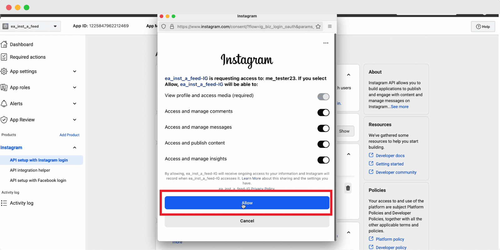 Generate Instagram Access Token