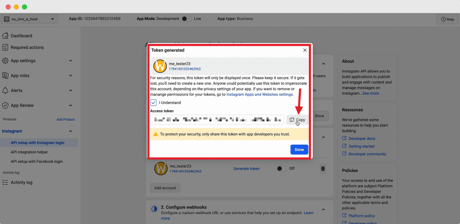 Generate Instagram Access Token