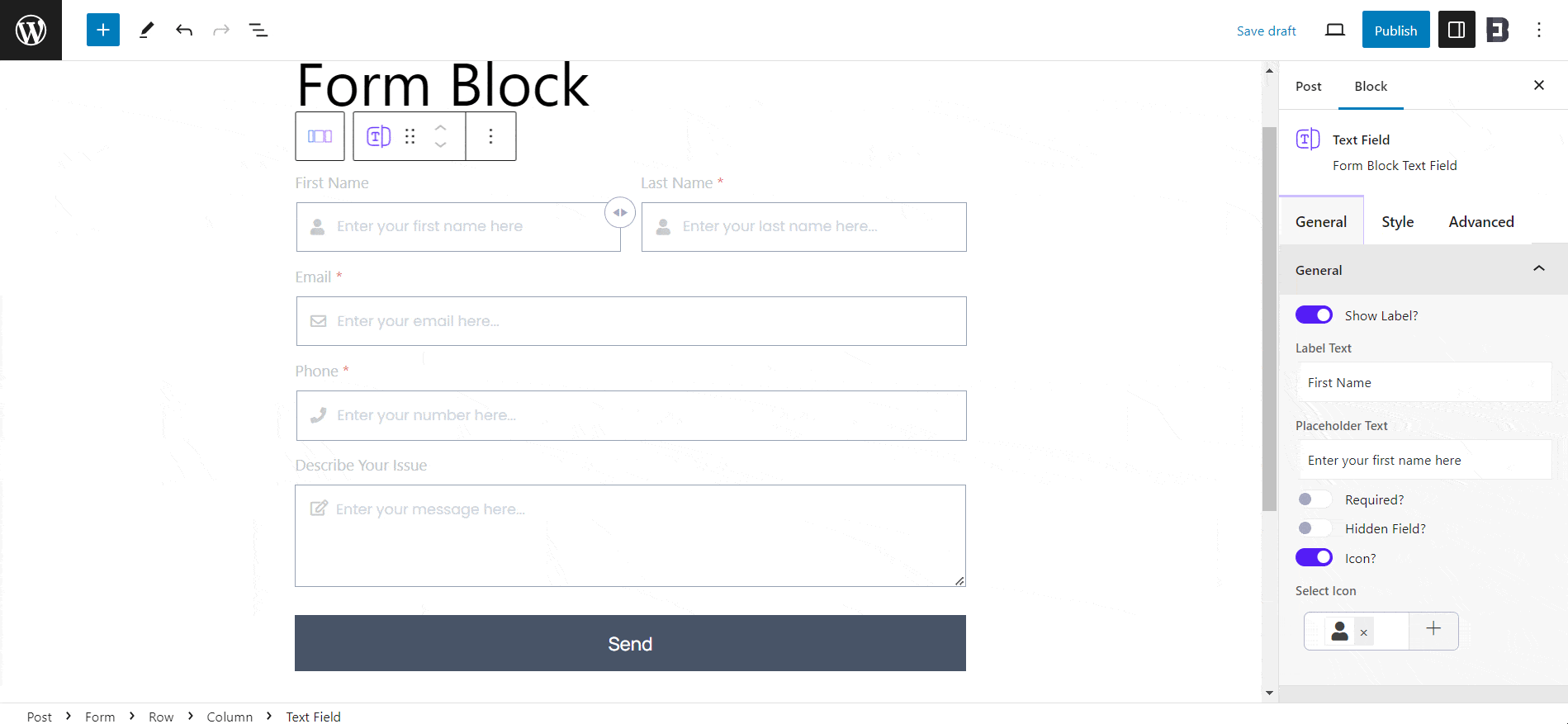 EB Form Block 7 Form Block