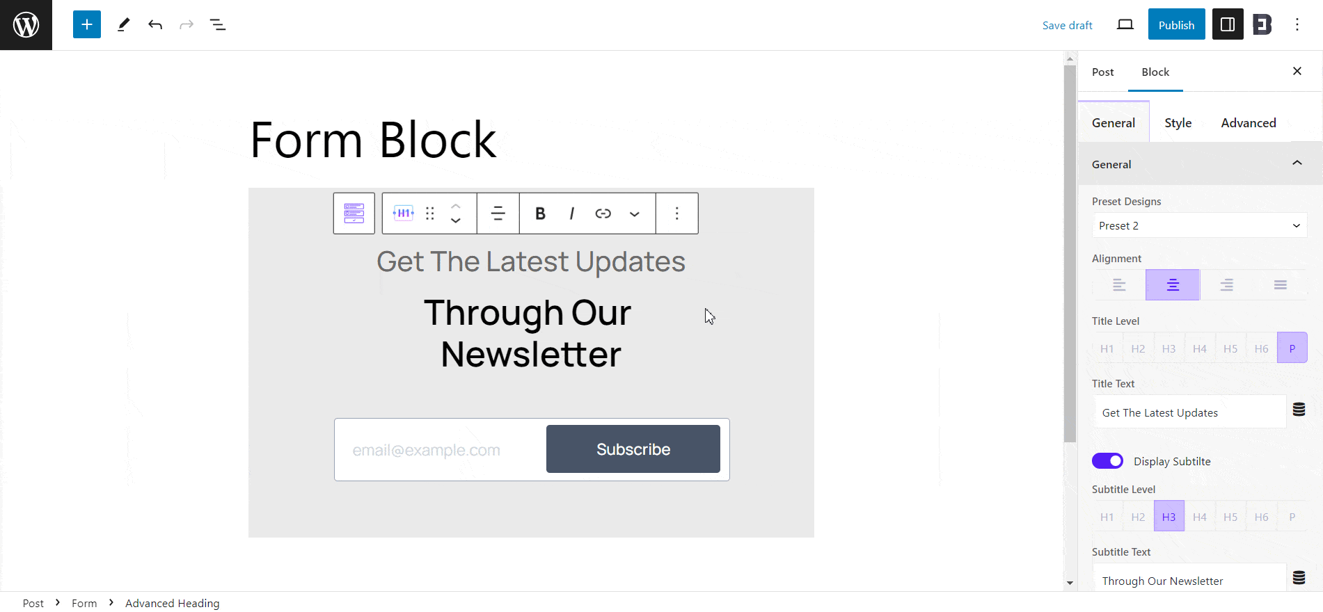 EB Form Block 10 Form Block