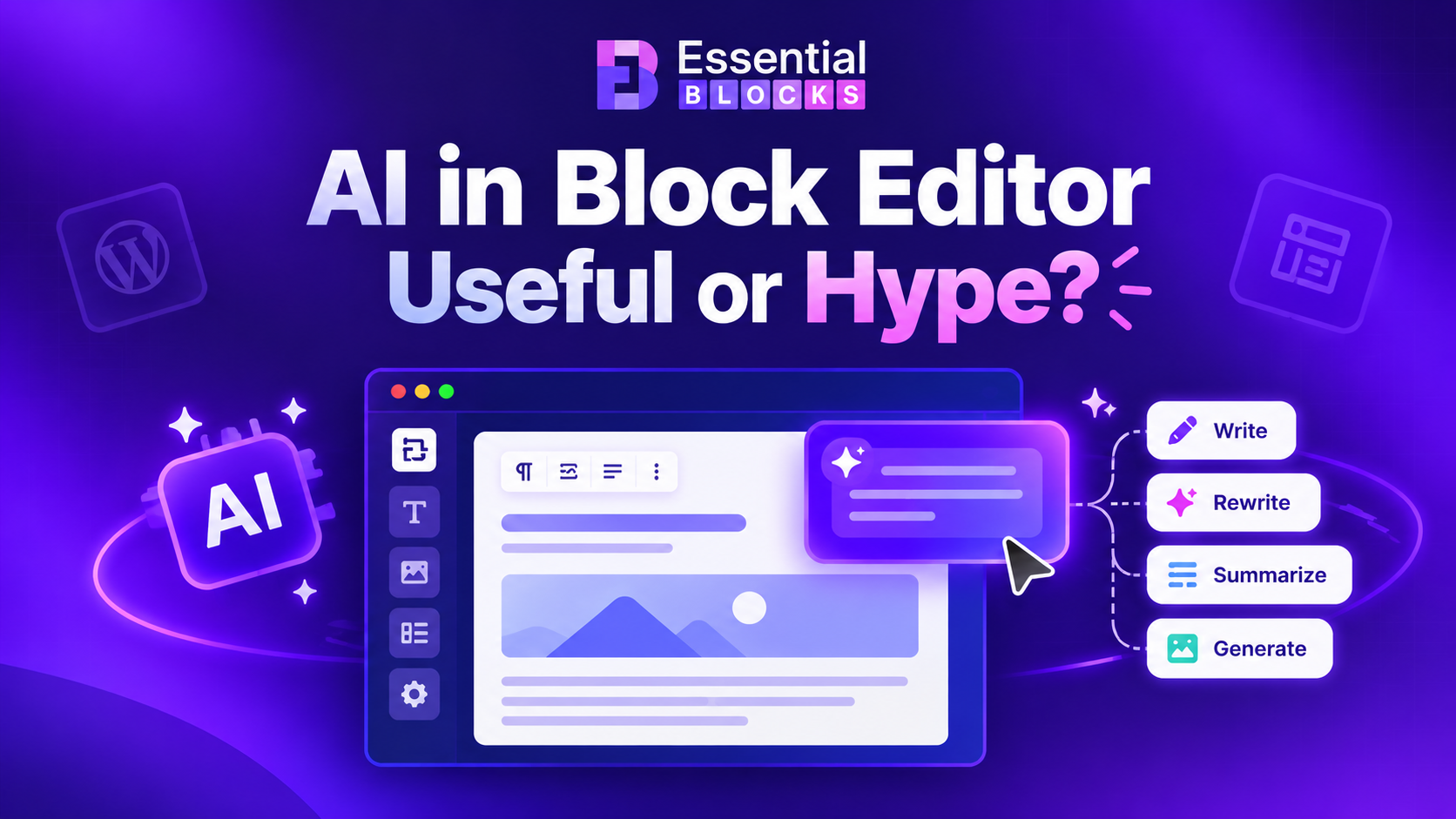 AI in Block Editor: What’s Actually Useful vs. What’s Just Hype 1 AI in Block Editor: What’s Actually Useful vs. What’s Just Hype
